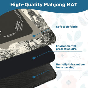 Midnight Toile Mahjong Mat with Storage Case