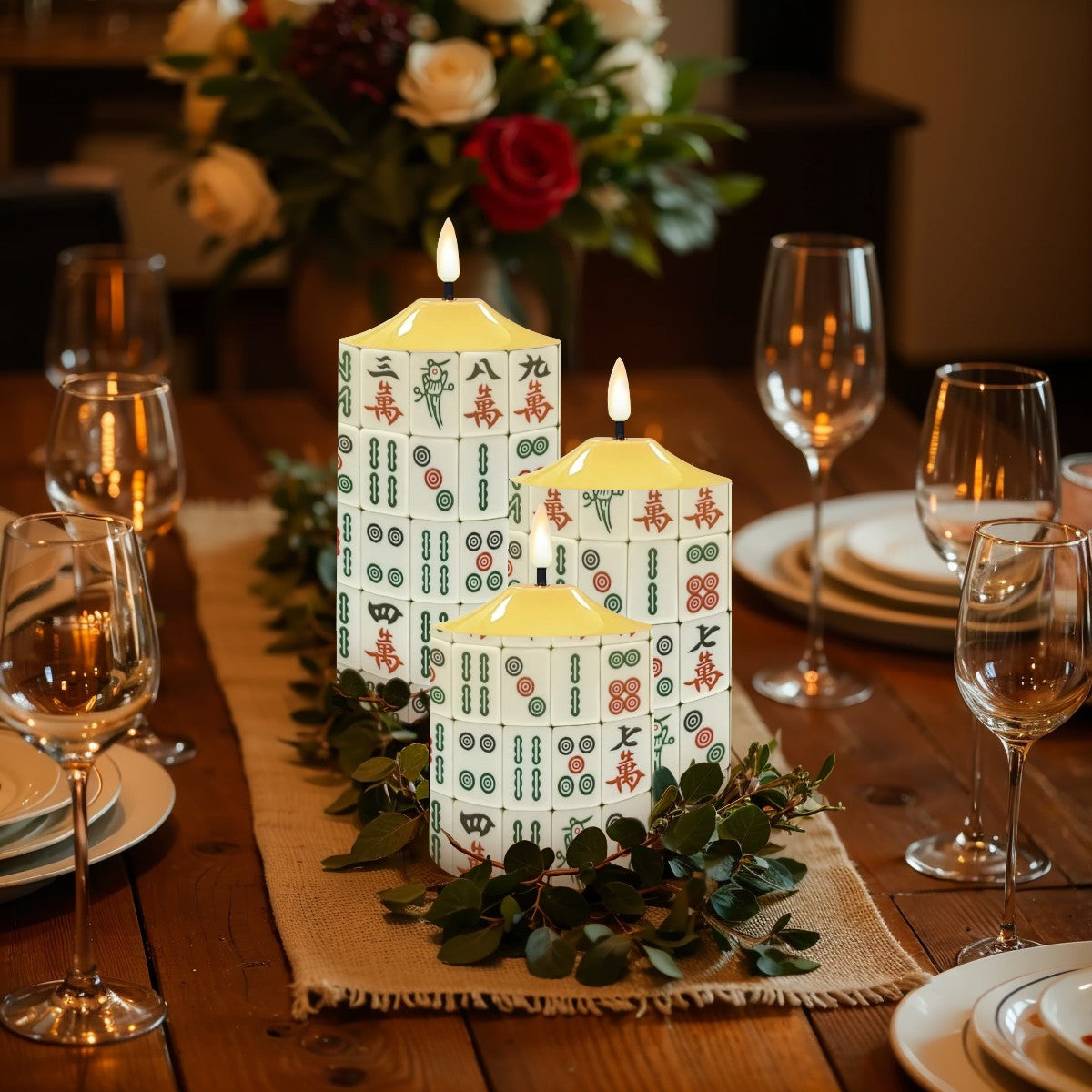 Flameless Candles Lamp Set of 3