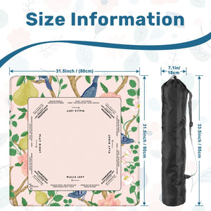 Blue Bird Mahjong Mat with Storage Case