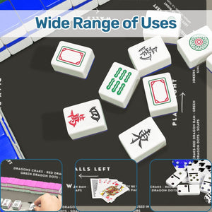 Midnight Toile Mahjong Mat with Storage Case