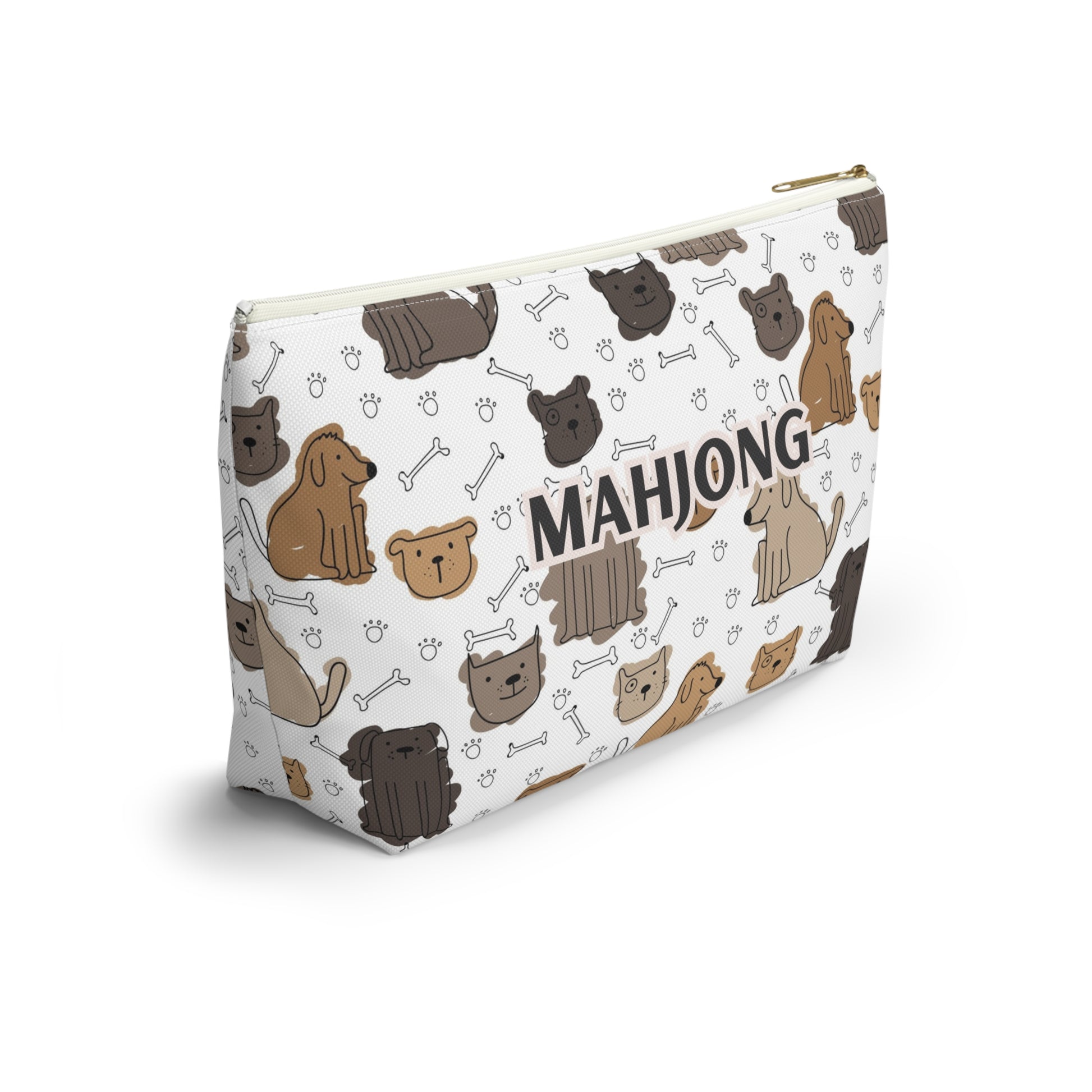 Playful Mahjong Pouch for Puppy Dog Lovers