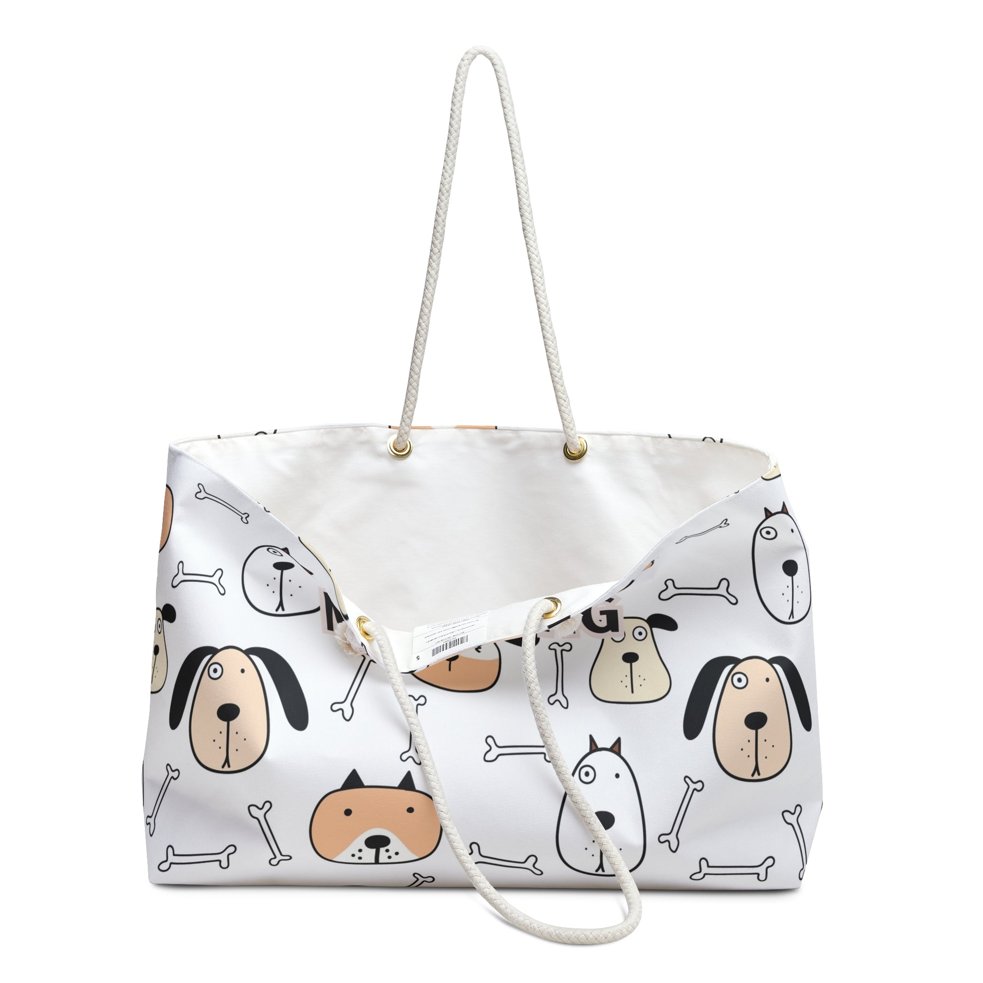 Puppy Dog Design Mahjong Tote Bag for Your Essentials
