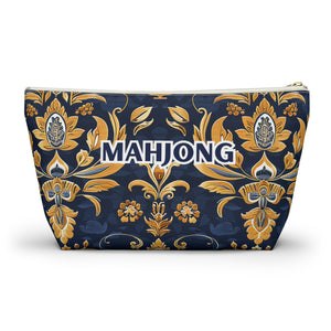 Blue and Gold Hues Perfect Mahjong Pouch