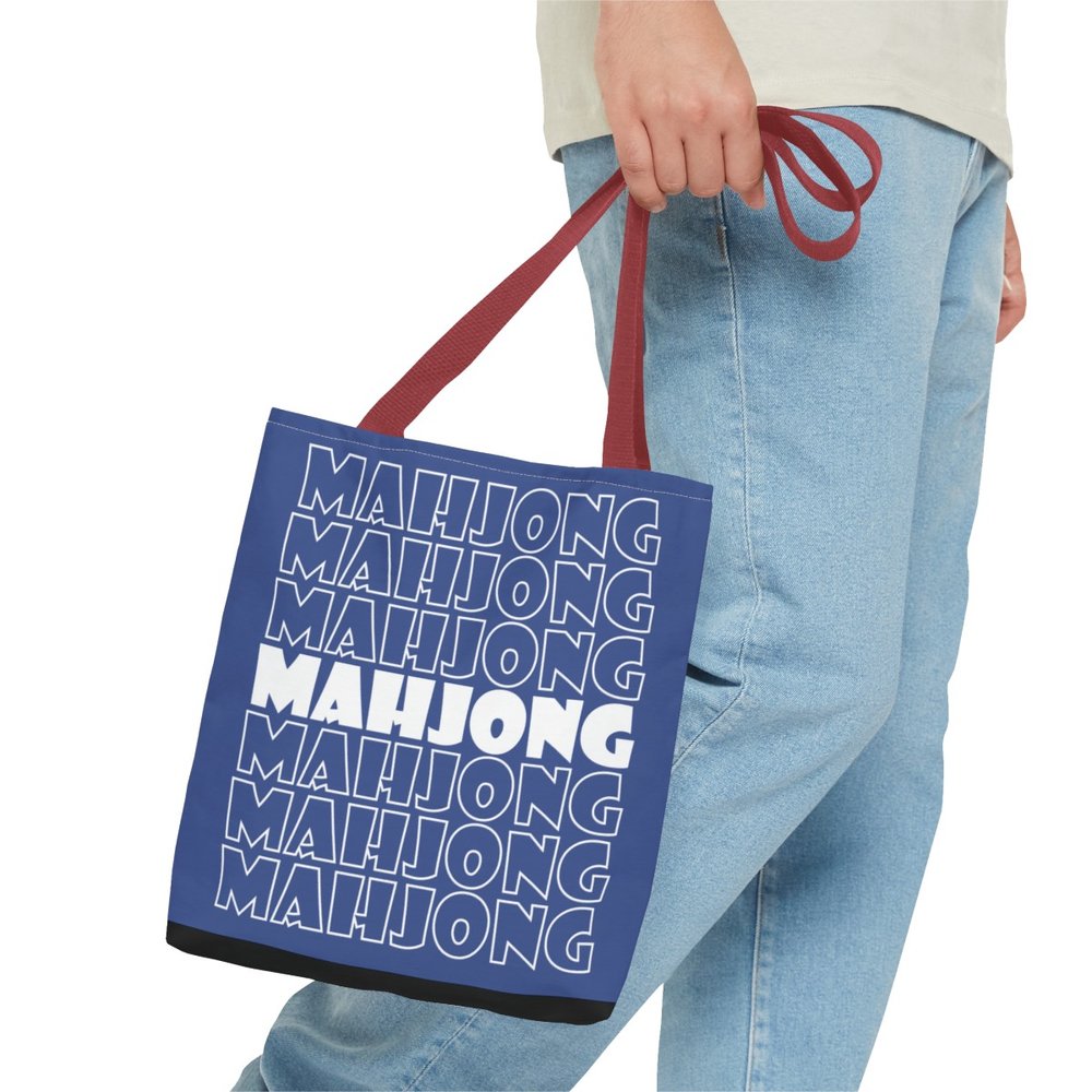 Blue Mahjong Tote Bag