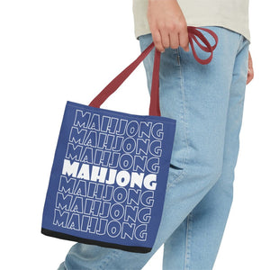 Blue Mahjong Tote Bag