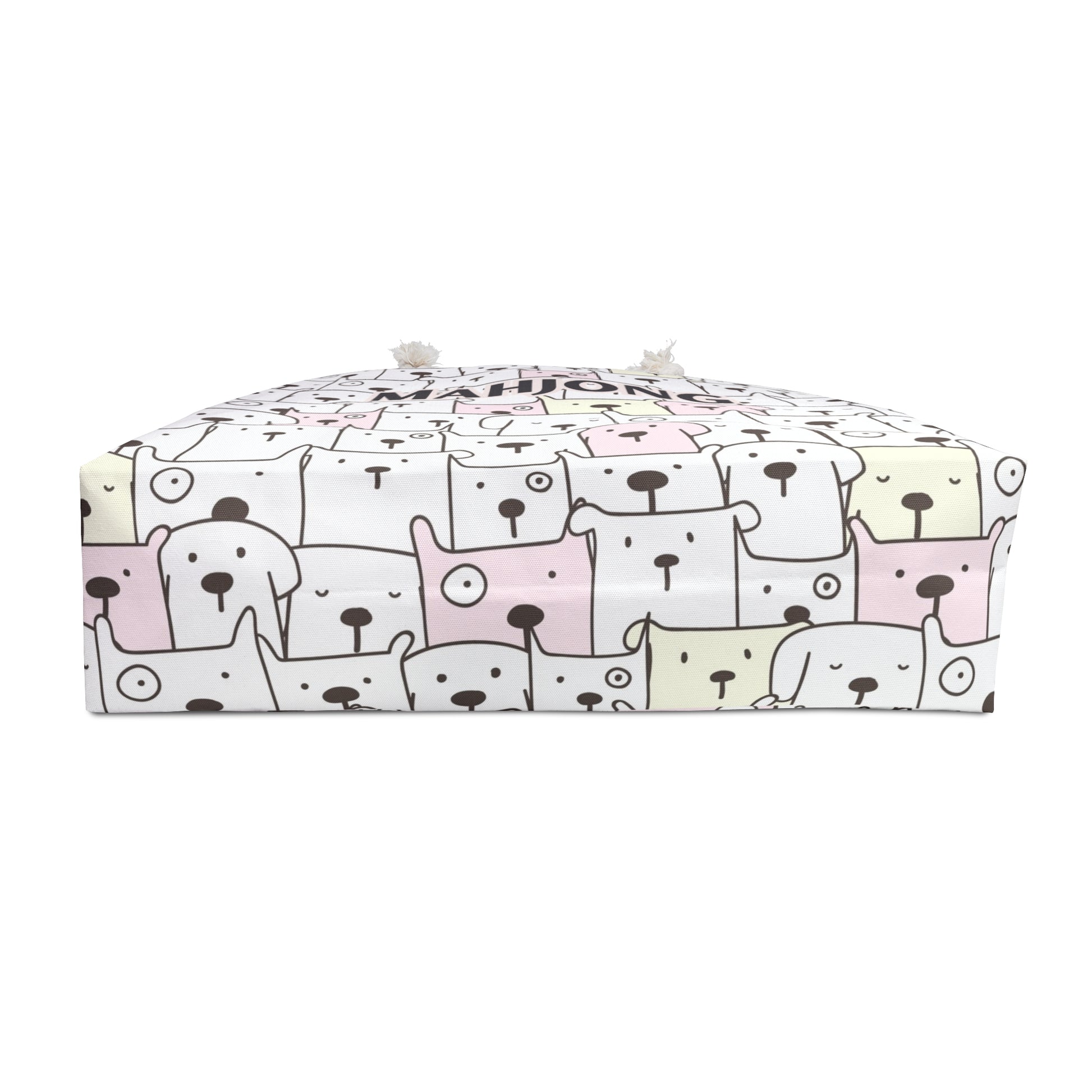 Playful Puppy Mahjong Tote for Day-to-Day Use