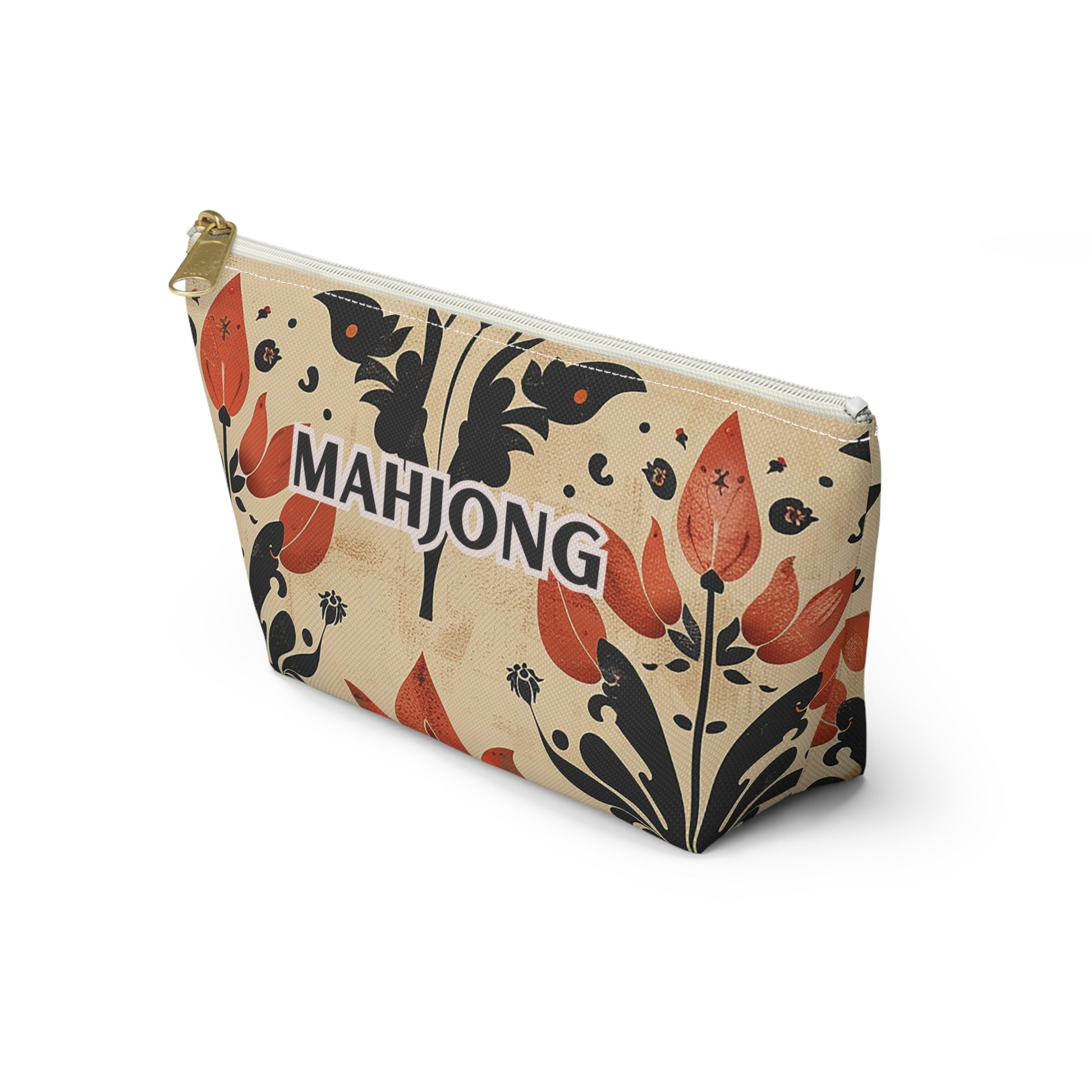 Orange Petal Mahjong Pouch