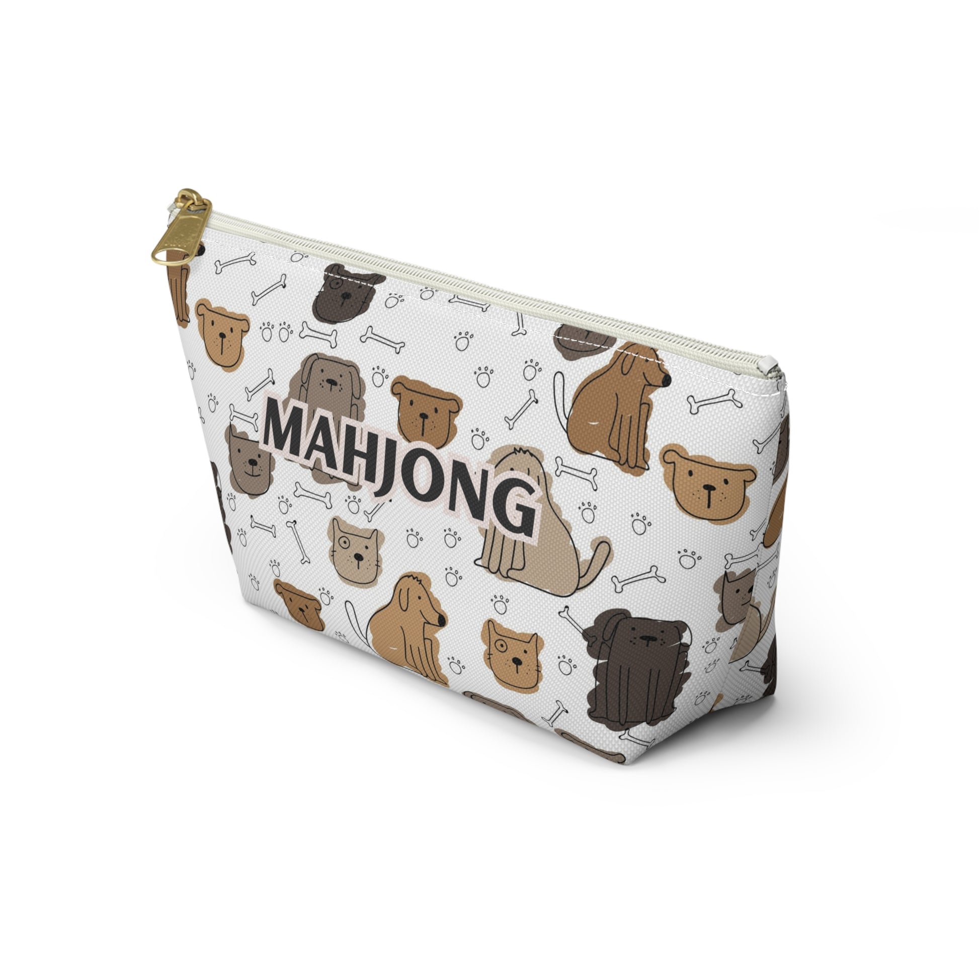 Playful Mahjong Pouch for Puppy Dog Lovers