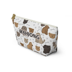 Playful Mahjong Pouch for Puppy Dog Lovers