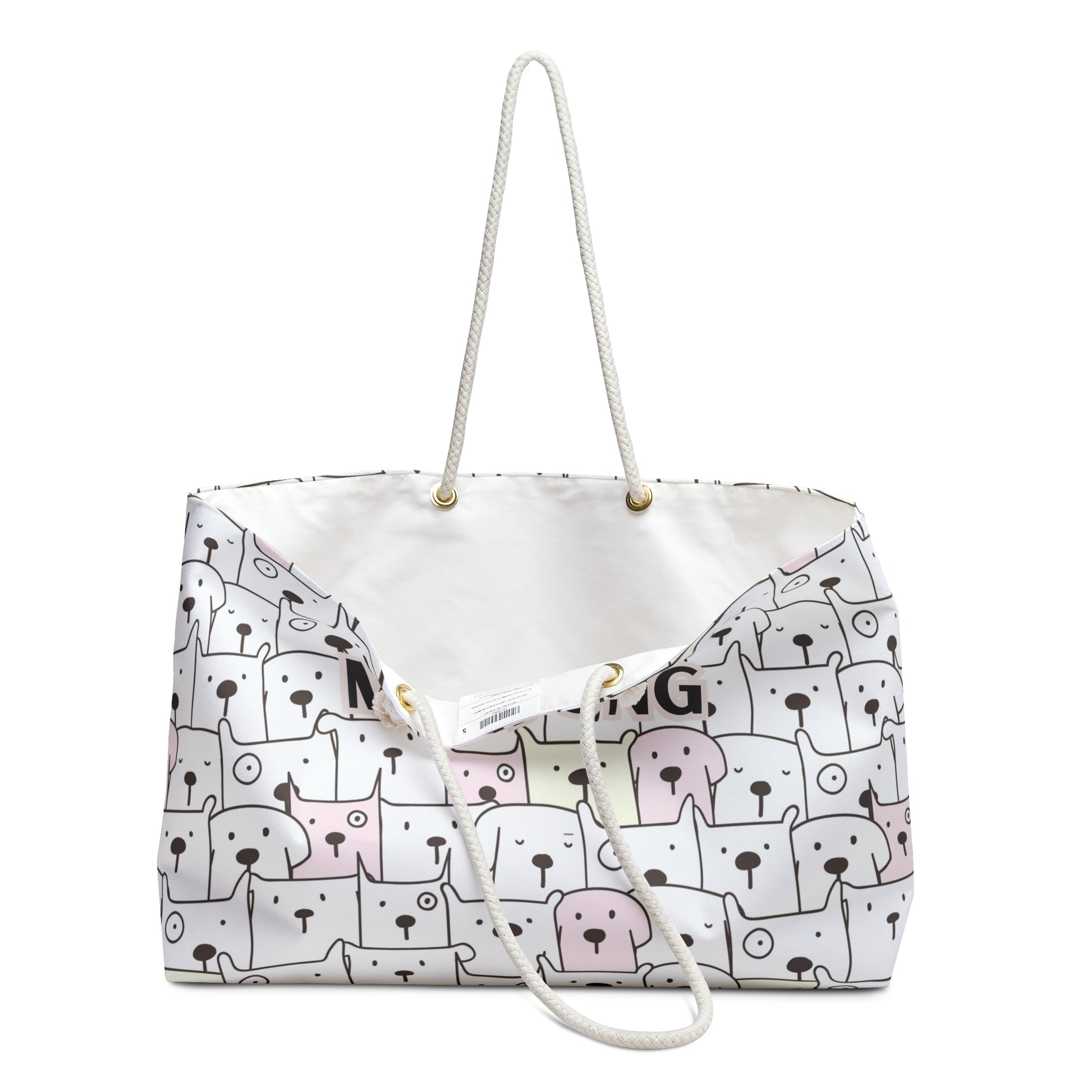 Playful Puppy Mahjong Tote for Day-to-Day Use