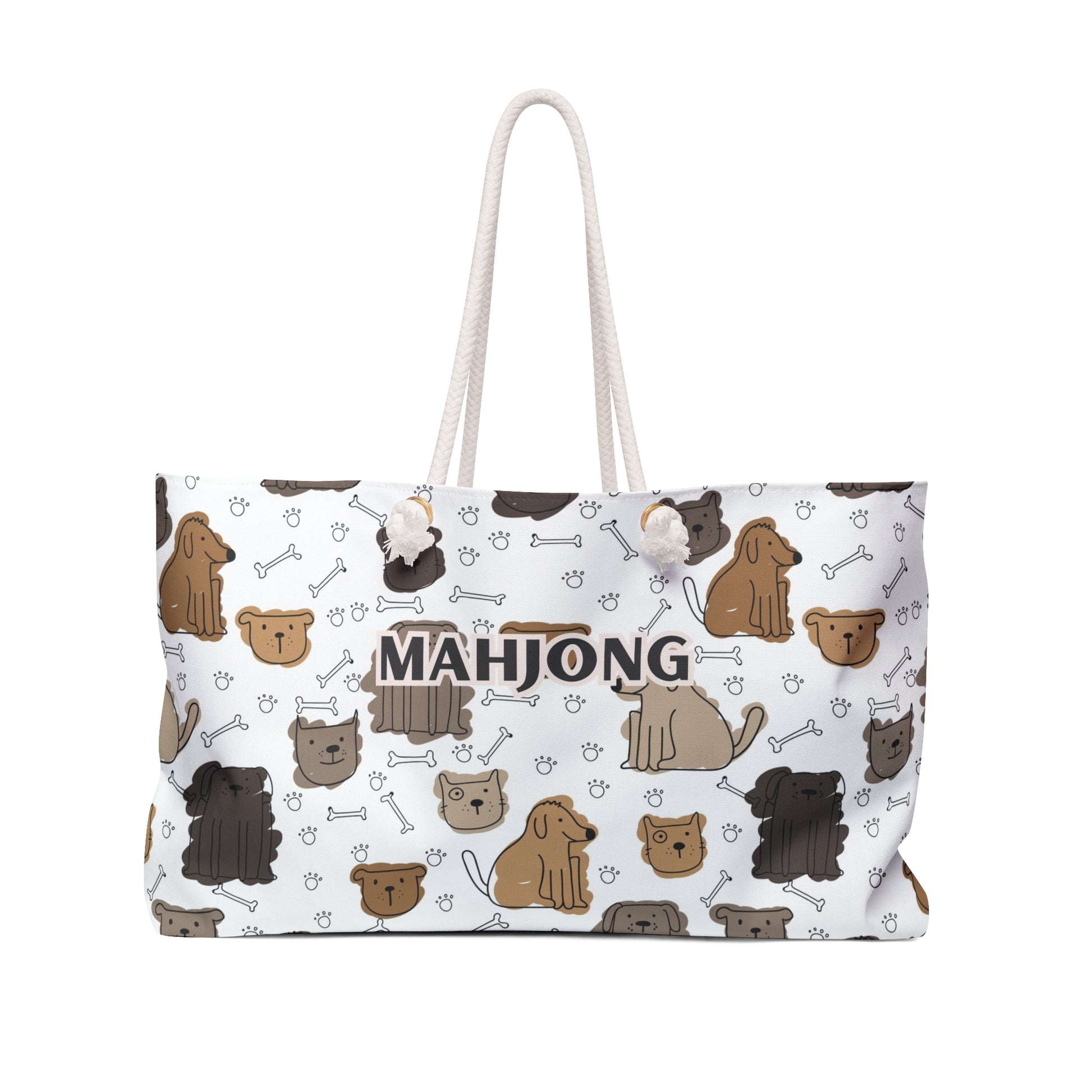 Puppy Dog Mahjong Tote for Everyday Essentials