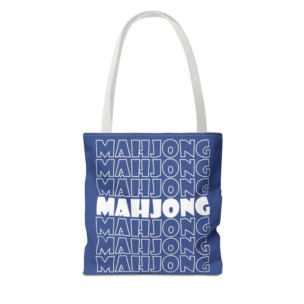 Blue Mahjong Tote Bag
