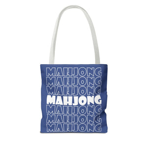 Blue Mahjong Tote Bag