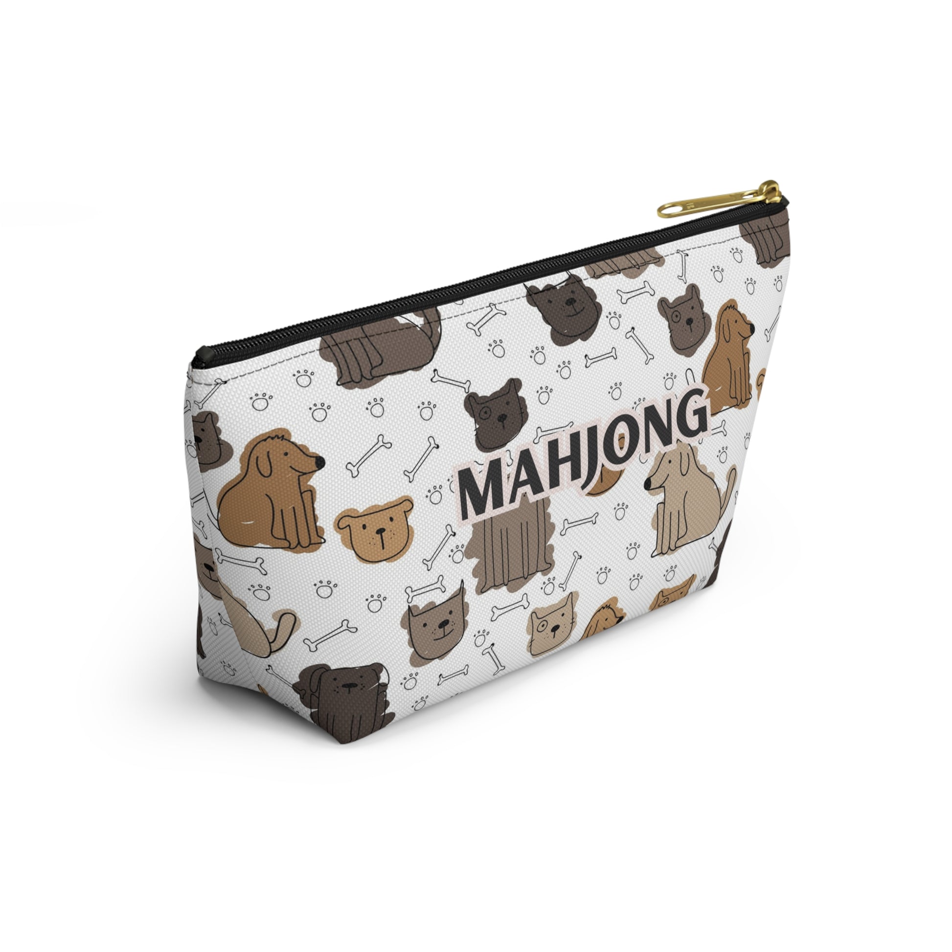 Playful Mahjong Pouch for Puppy Dog Lovers