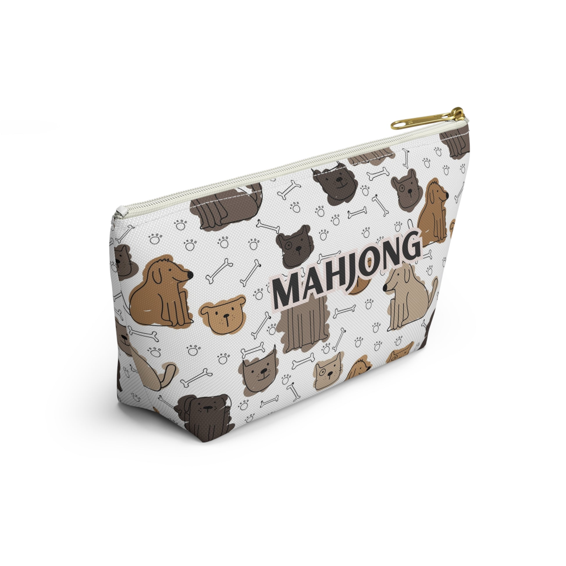 Playful Mahjong Pouch for Puppy Dog Lovers