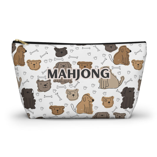Playful Mahjong Pouch for Puppy Dog Lovers