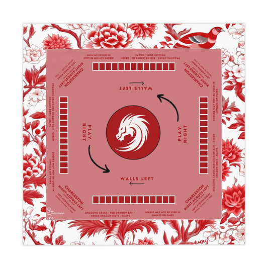 Premium Red Mahjong Mat Custom Made - Smooth Durable Playing Surface for Enhanced Game Night Experience