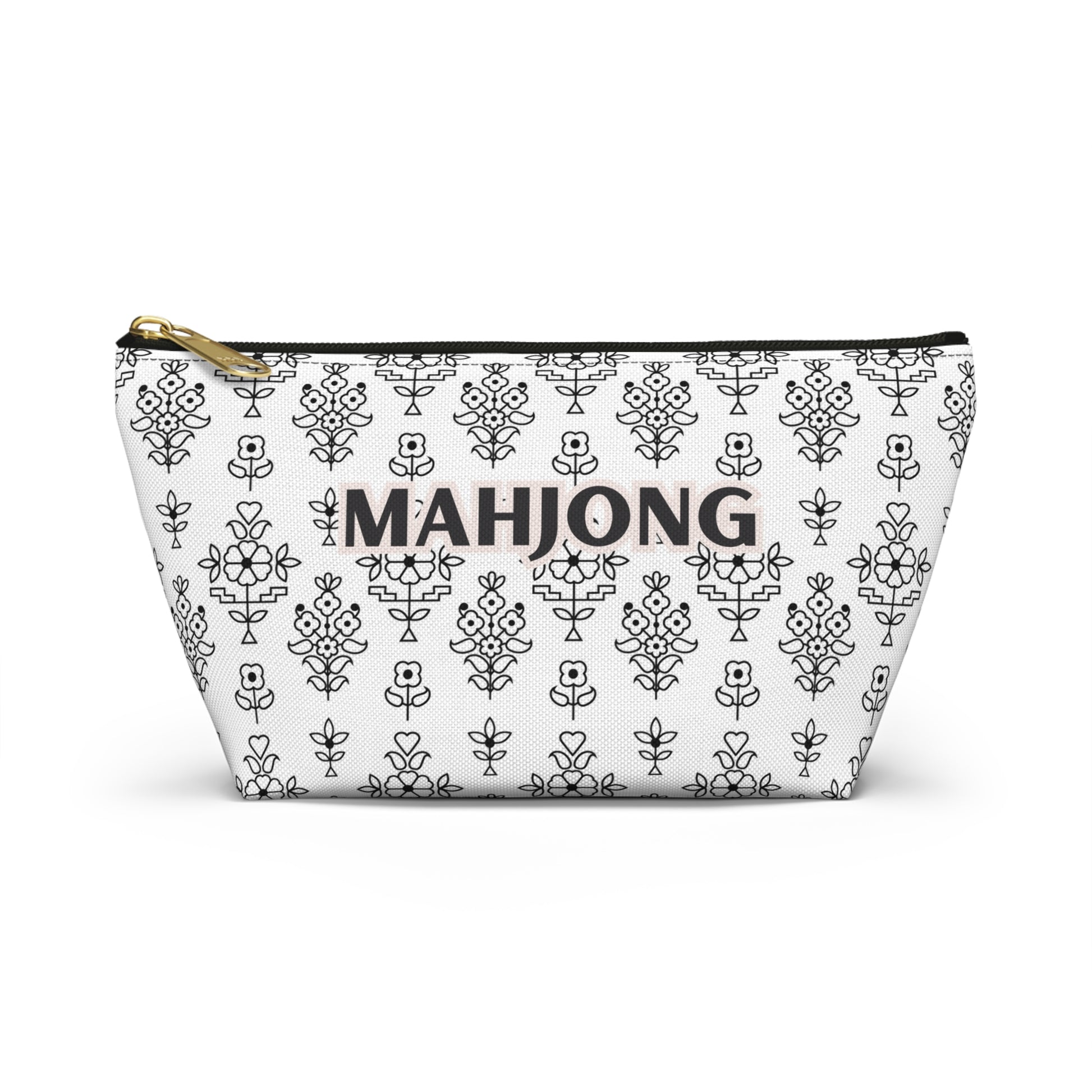 Effortlessly Chic White Mahjong Pouch for Essentials