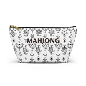 Effortlessly Chic White Mahjong Pouch for Essentials