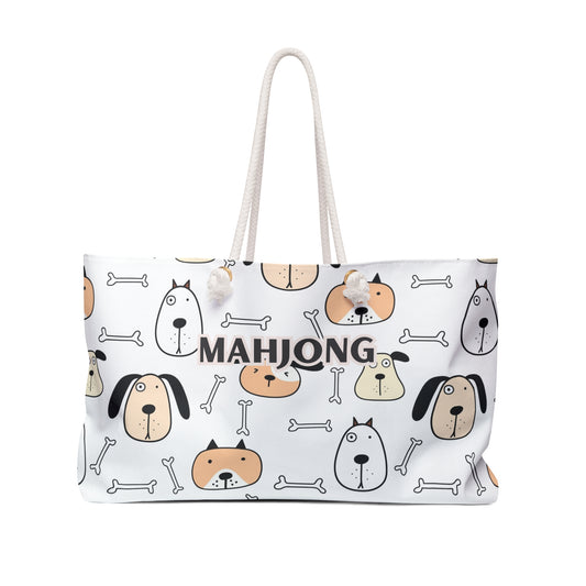 Puppy Dog Design Mahjong Tote Bag for Your Essentials