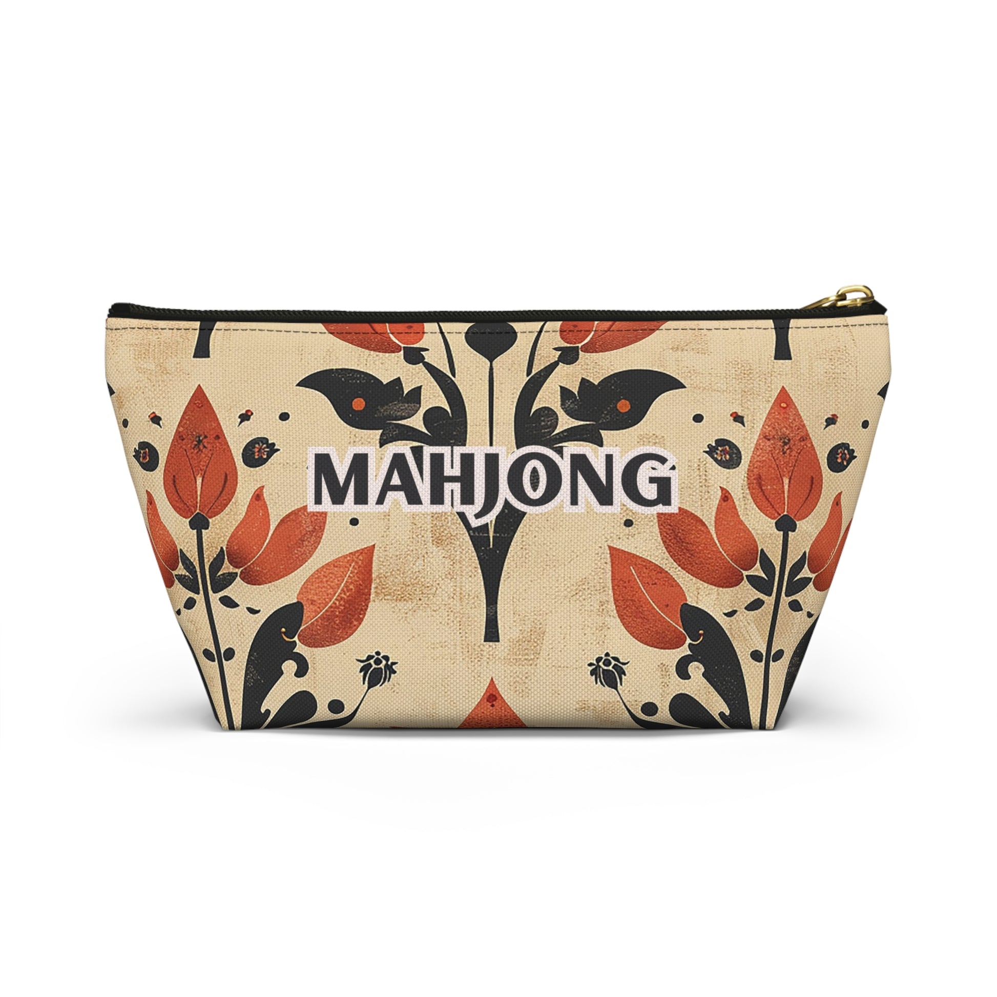 Orange Petal Mahjong Pouch