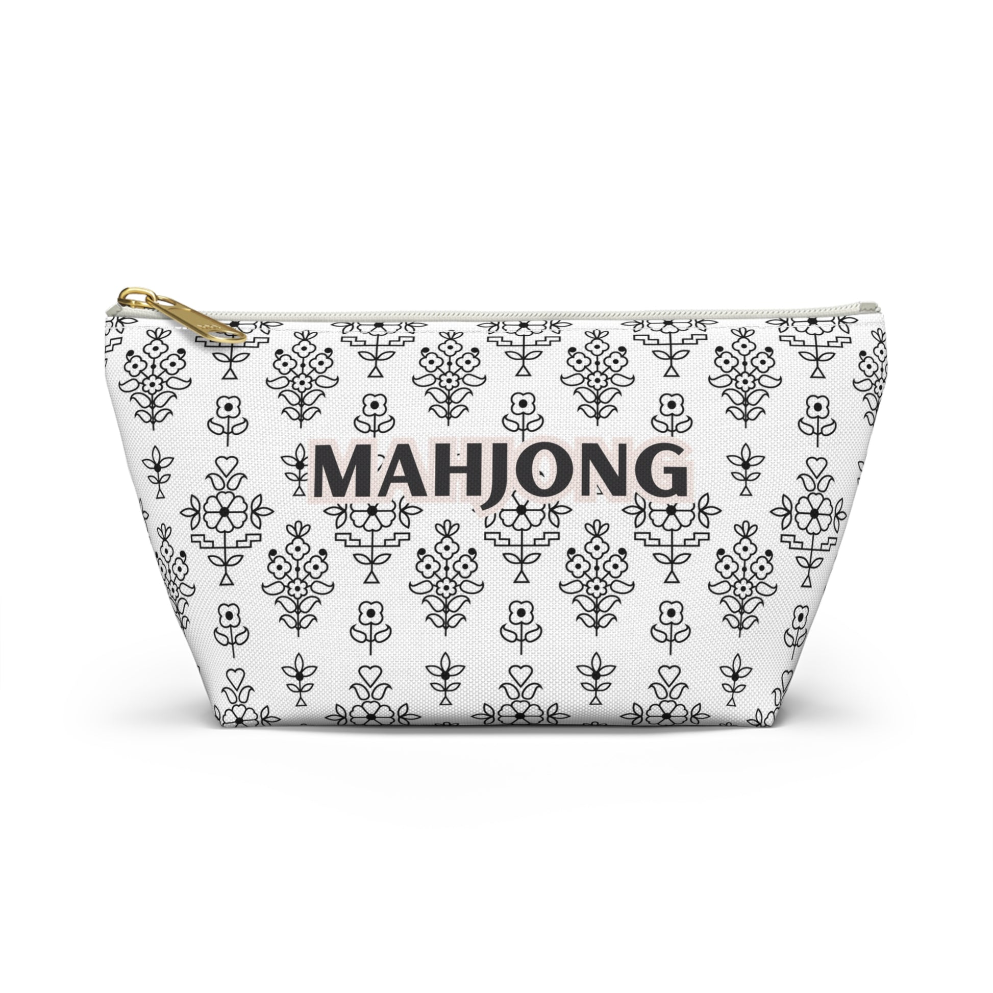 Effortlessly Chic White Mahjong Pouch for Essentials