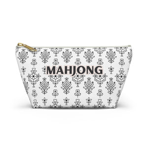 Effortlessly Chic White Mahjong Pouch for Essentials