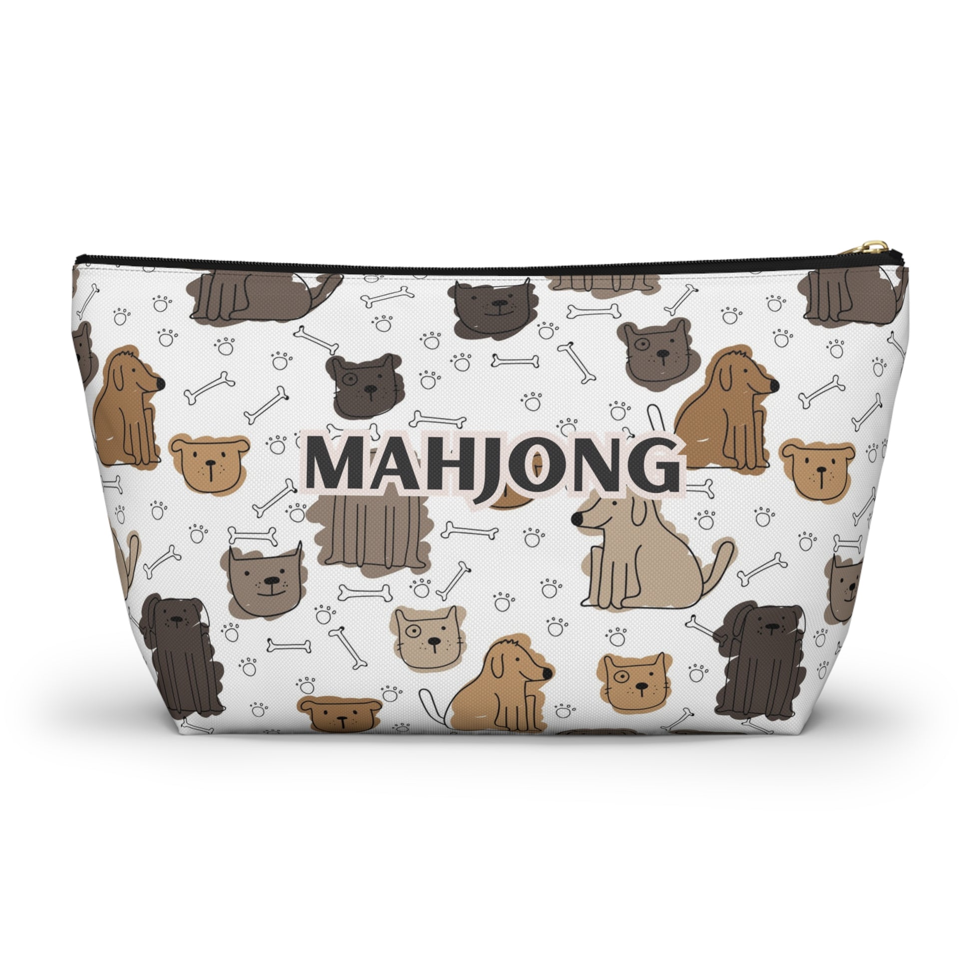 Playful Mahjong Pouch for Puppy Dog Lovers