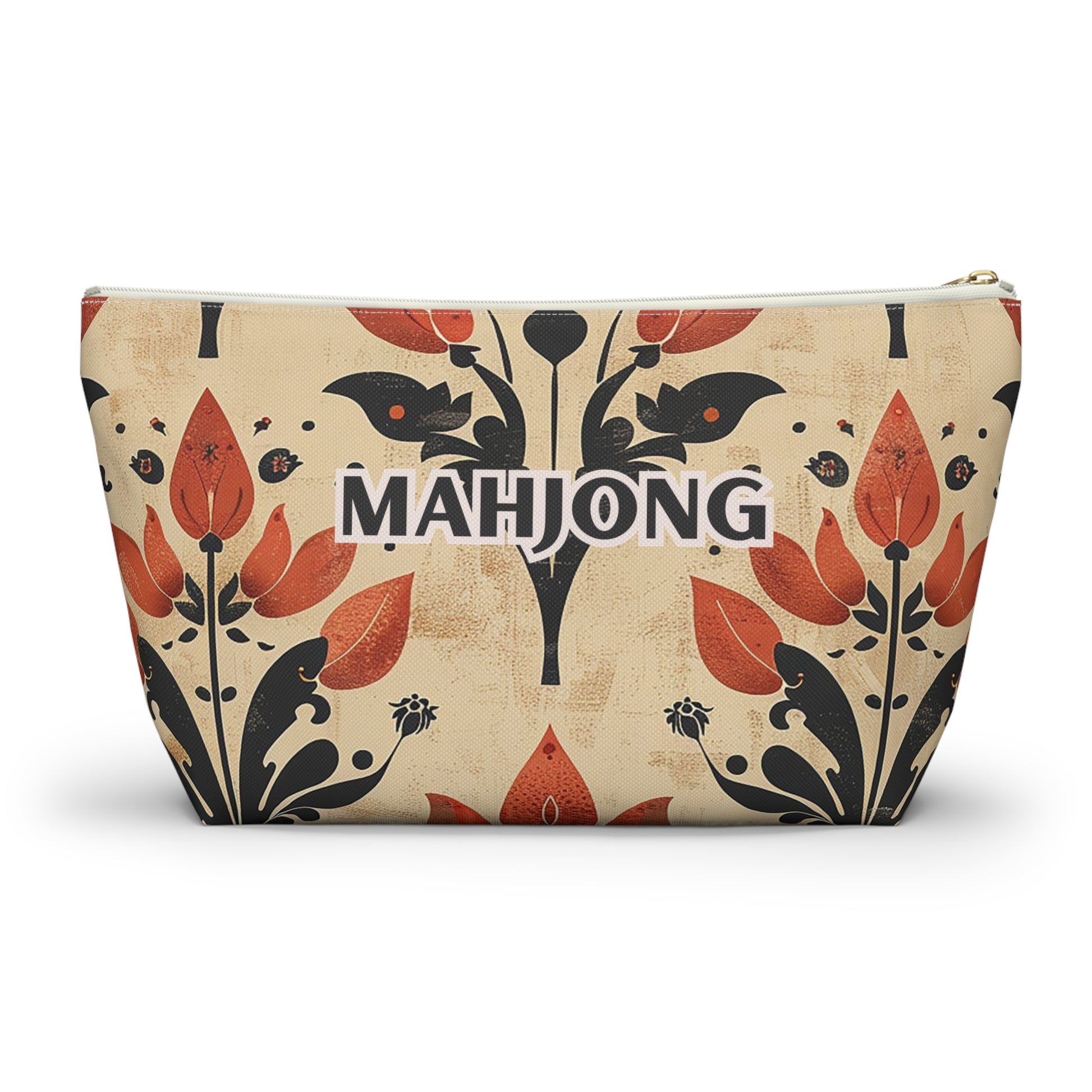 Orange Petal Mahjong Pouch