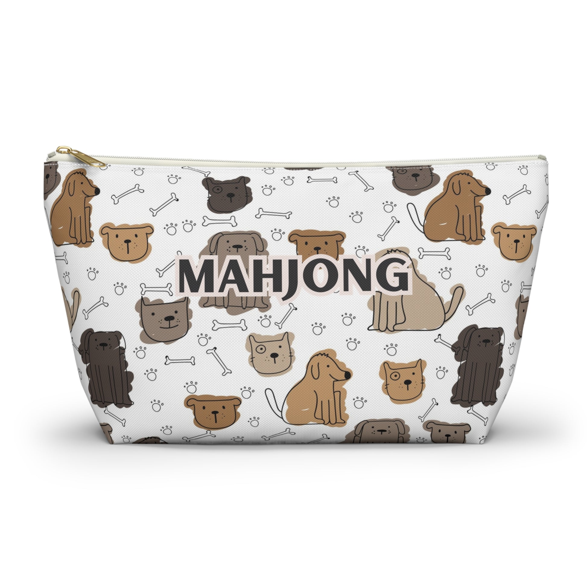 Playful Mahjong Pouch for Puppy Dog Lovers