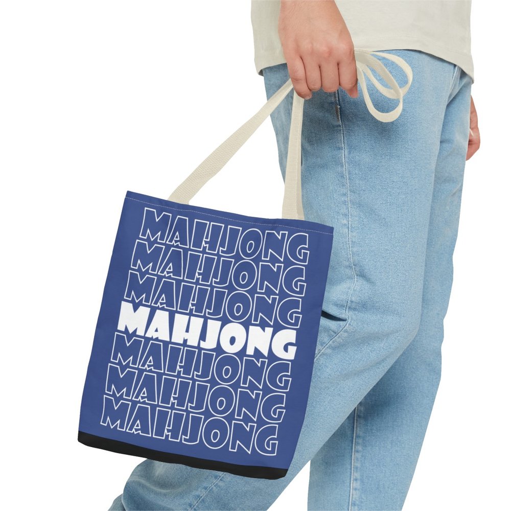 Blue Mahjong Tote Bag
