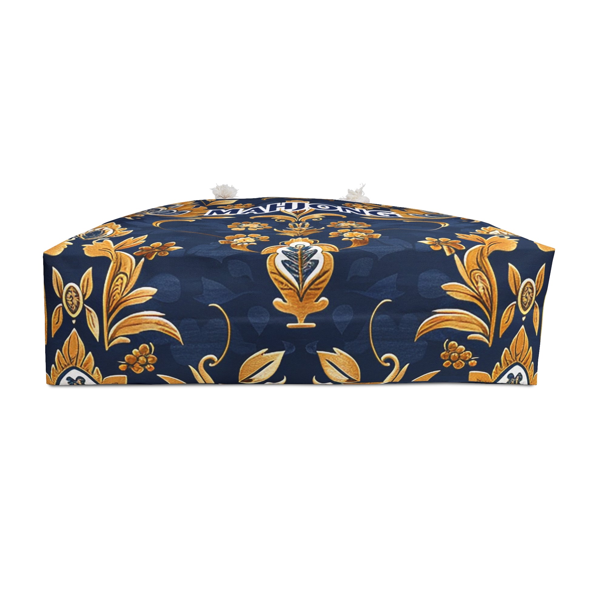 Kaleidoscopic Blue Mahjong Tote Bag