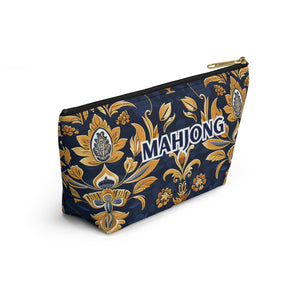 Blue and Gold Hues Perfect Mahjong Pouch