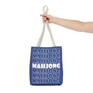 Blue Mahjong Tote Bag
