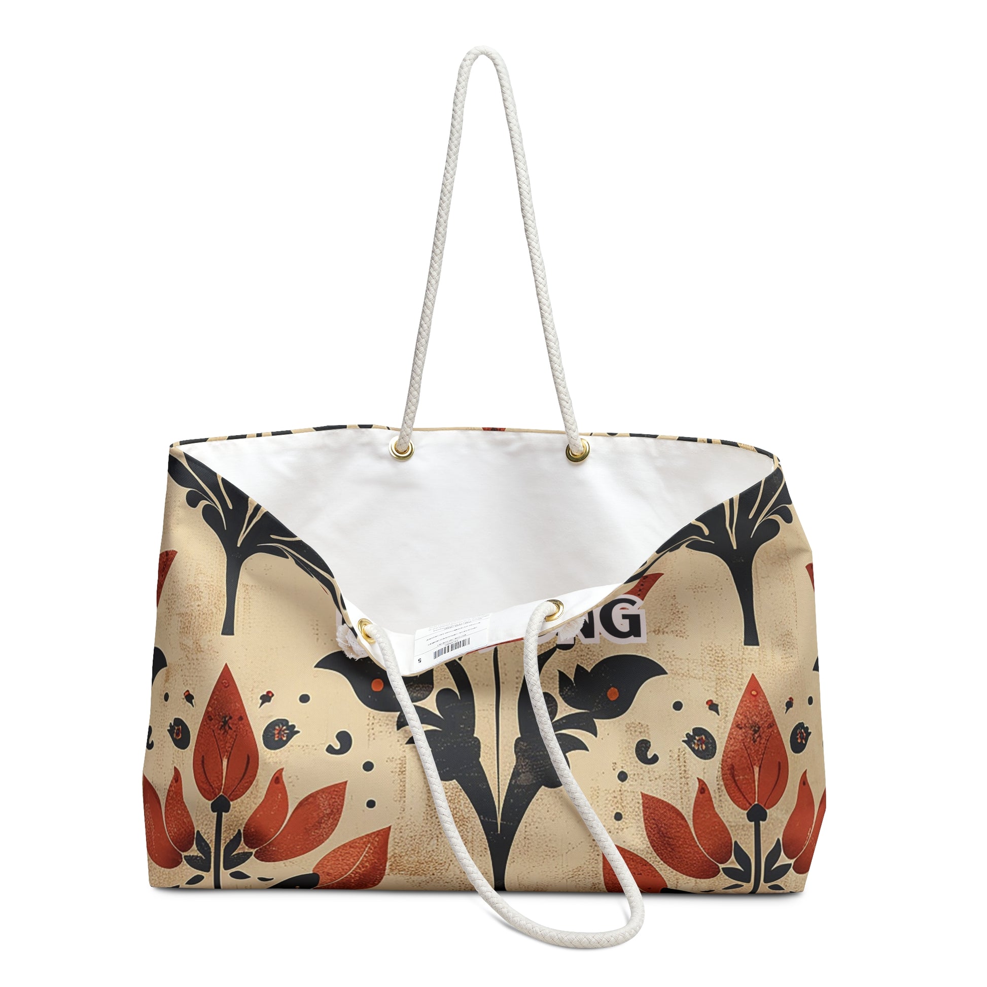 Playful Orange Petal  Mahjong Tote Bag