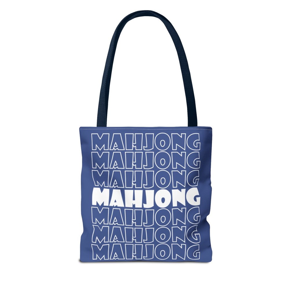 Blue Mahjong Tote Bag
