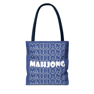 Blue Mahjong Tote Bag