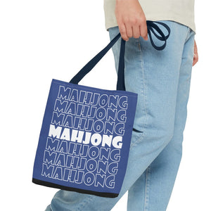 Blue Mahjong Tote Bag