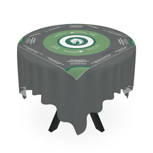 Elegant Grey and Green Mahjong Tablecloth - Premium Quality