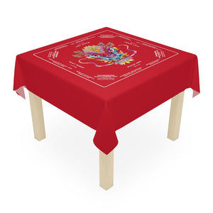 Vibrant Red Dragon Design Mahjong Tablecloth - Perfect for Mahjong Players and Enthusiasts