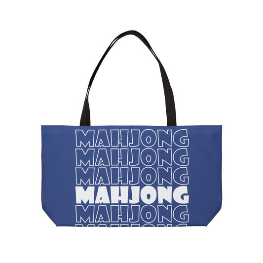 Blue Mahjong Tote Bag