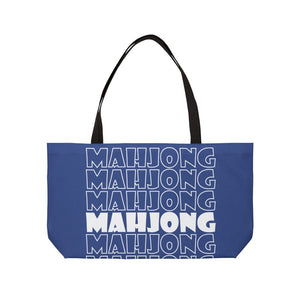 Blue Mahjong Tote Bag