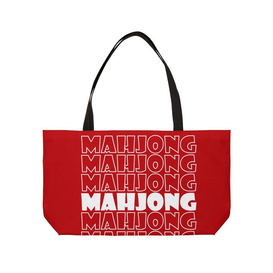 Red Mahjong Tote Bag