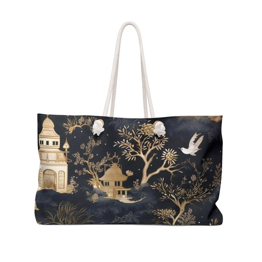 Stylish Blue and Gold Tote Bag