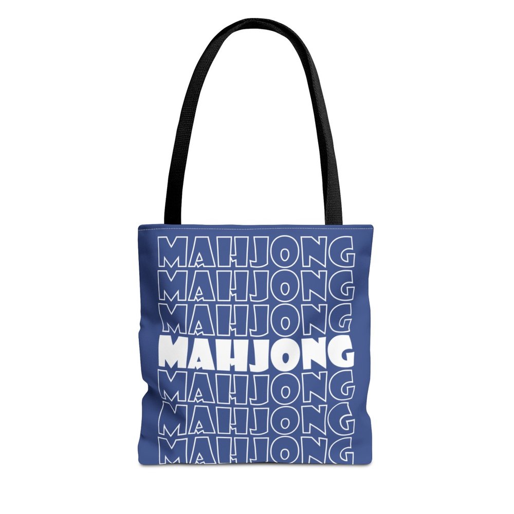 Blue Mahjong Tote Bag