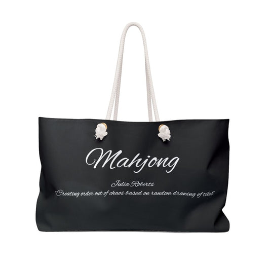 Black Mahjong Tote Bag