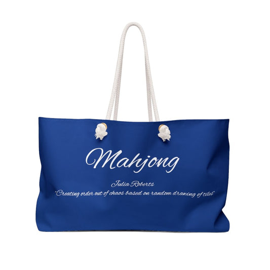 Blue Mahjong Tote Bag