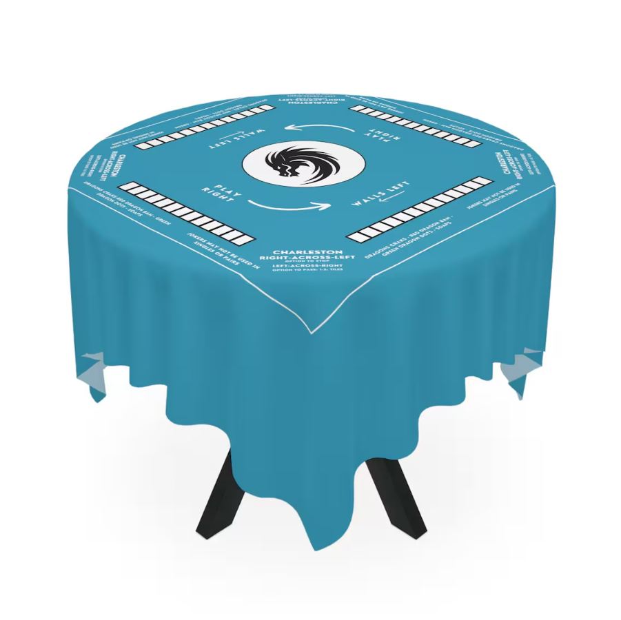 Mahjong Mat with Instructions - Mahjong Tablecloth Size 55 x 55, Mahjong with Rules, great for beginners learning how to play