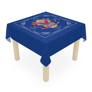 Dark Blue Dragon Mahjong Tablecloth - Vibrant and Colorful Design for Mahjong Enthusiasts