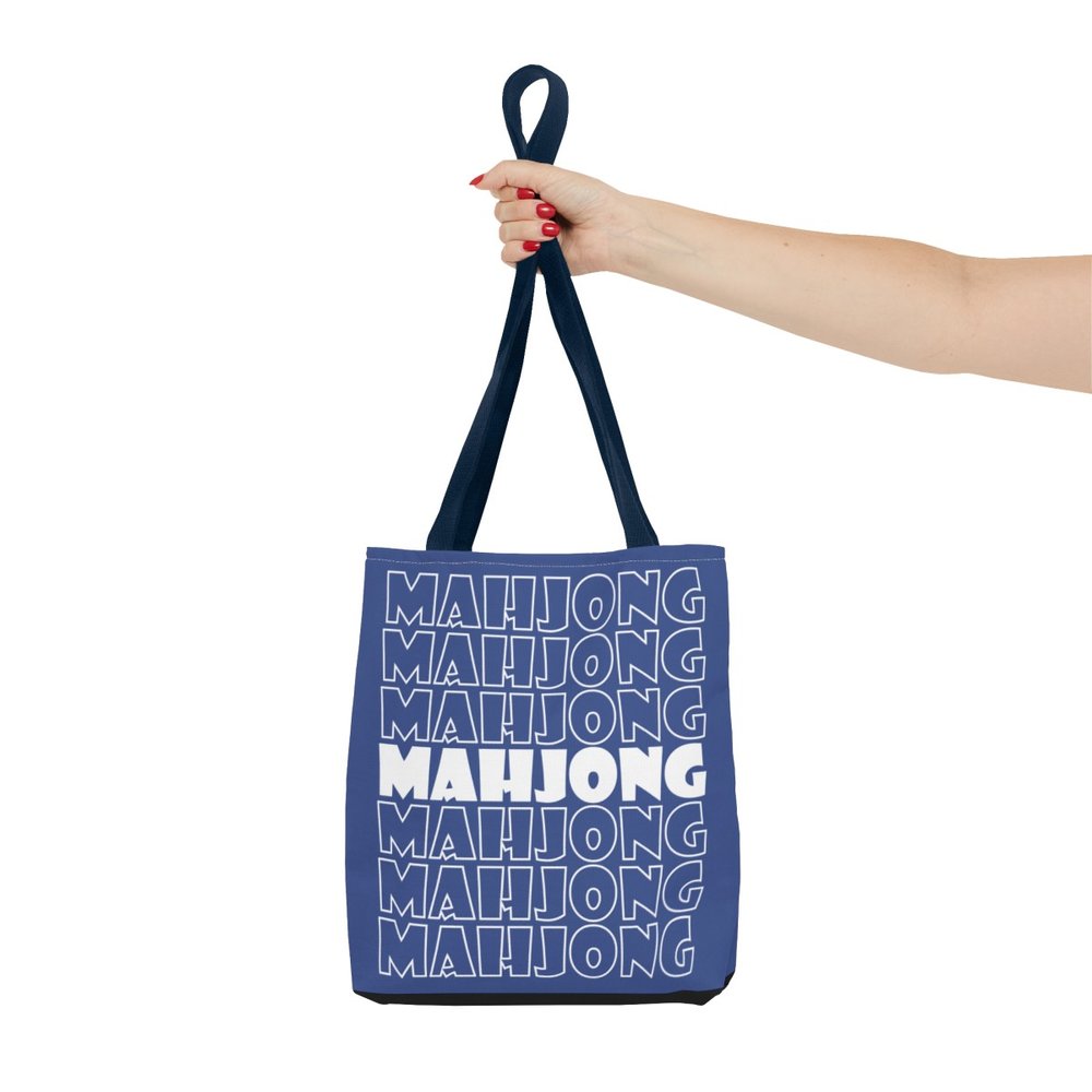 Blue Mahjong Tote Bag